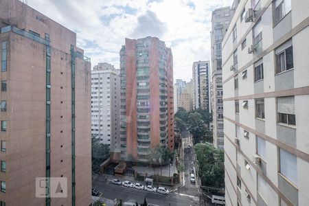 Sala - Vista de kitnet/studio para alugar com 1 quarto, 28m² em Jardim Paulista, São Paulo