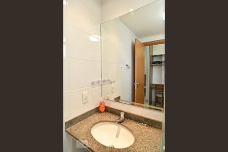 Banheiro da suite - pia e espelho de apartamento para alugar com 3 quartos, 69m² em Vila Formosa, São Paulo