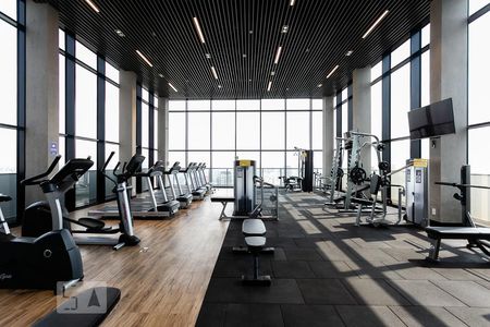 Apartamento para alugar com 35m², 1 quarto e 1 vaga Apartamento para alugar com 35m², 1 quarto e 1 vagaÁrea comum - Academia