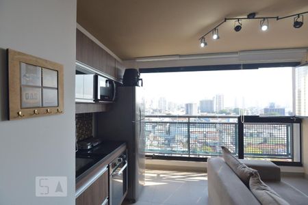 Varanda Gourmet de kitnet/studio à venda com 1 quarto, 30m² em Bom Retiro, São Paulo