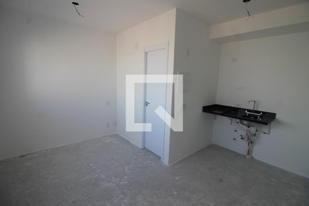 Quarto e Cozinha de kitnet/studio para alugar com 1 quarto, 21m² em Belenzinho, São Paulo