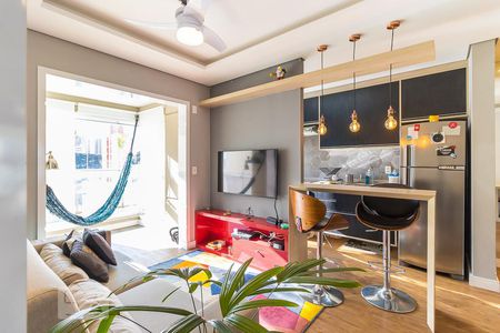 Sala de apartamento à venda com 1 quarto, 45m² em Vila Lídia, Campinas