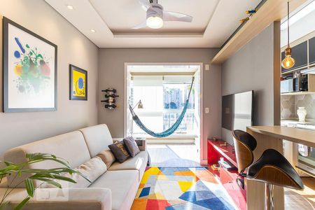 Sala de apartamento à venda com 1 quarto, 45m² em Vila Lídia, Campinas