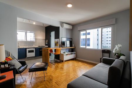 Sala de apartamento para alugar com 1 quarto, 50m² em Liberdade, São Paulo