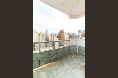 Varanda da sala de apartamento para alugar com 1 quarto, 56m² em Jardim Paulista, São Paulo