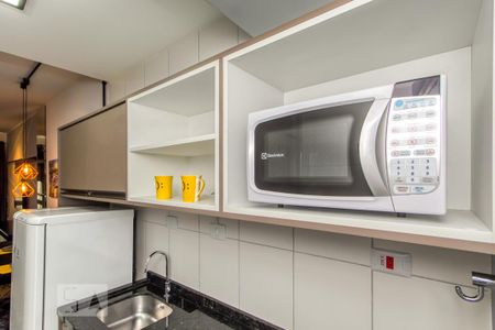 Studio para alugar com 27m², 1 quarto e sem vaga Studio para alugar com 27m², 1 quarto e sem vagaCozinha - Detalhe