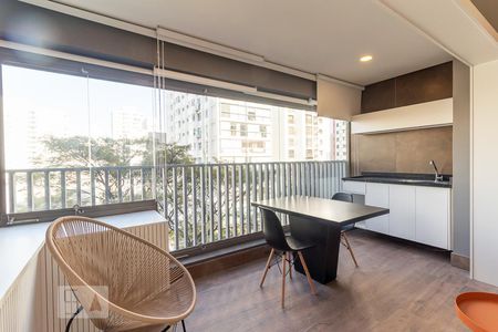 Varanda de kitnet/studio para alugar com 1 quarto, 35m² em Jardim Paulista, São Paulo