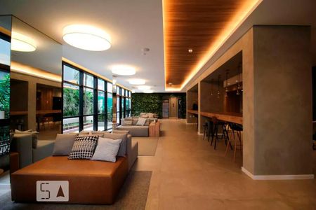 Área comum de kitnet/studio para alugar com 1 quarto, 26m² em Indianópolis, São Paulo