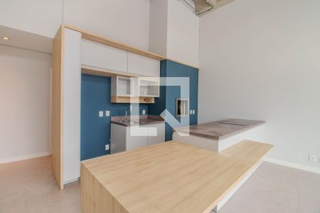 Sala/Cozinha de apartamento à venda com 1 quarto, 66m² em Petrópolis, Porto Alegre