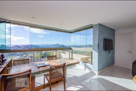 Sala de apartamento para alugar com 1 quarto, 62m² em Vila da Serra, Nova Lima