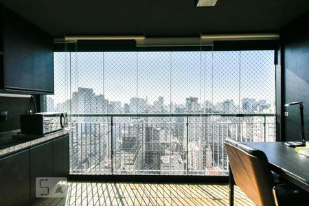 Varanda de apartamento para alugar com 1 quarto, 36m² em Bela Vista, São Paulo