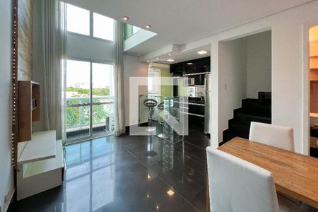 Sala de apartamento para alugar com 1 quarto, 45m² em Indianópolis, São Paulo