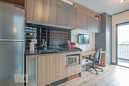 Cozinha, Quarto e Sala de kitnet/studio à venda com 1 quarto, 22m² em Jardim das Acácias, São Paulo