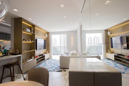 Sala de apartamento para alugar com 3 quartos, 80m² em Chácara Agrindus, Taboão da Serra