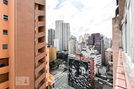 Sala - Vista  de apartamento à venda com 1 quarto, 53m² em Bela Vista, São Paulo
