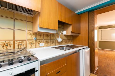 Cozinha de apartamento para alugar com 1 quarto, 28m² em Jardim Paulista, São Paulo