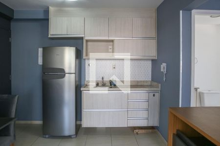 Sala e Cozinha de apartamento à venda com 1 quarto, 36m² em Barra Funda, São Paulo