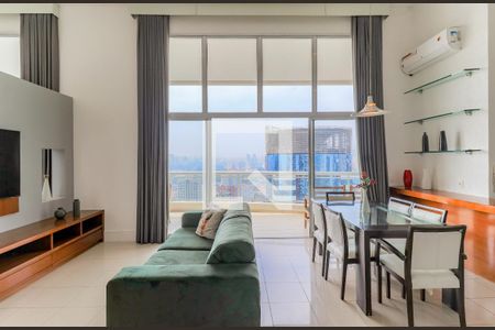 Sala de apartamento para alugar com 1 quarto, 108m² em Cidade Monções, São Paulo