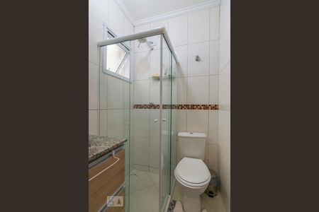 Banheiro da Suíte de apartamento à venda com 3 quartos, 81m² em Campestre, Santo André