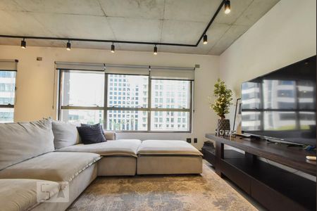 Sala de Estar de apartamento para alugar com 1 quarto, 70m² em Cidade Monções, São Paulo