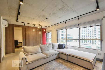 Sala de Estar de apartamento para alugar com 1 quarto, 70m² em Cidade Monções, São Paulo