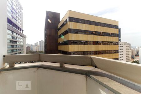 Varanda do Quarto de apartamento à venda com 1 quarto, 25m² em Consolação, São Paulo