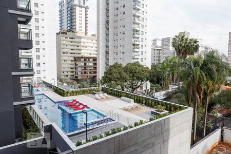 Vista da Sacada de kitnet/studio para alugar com 1 quarto, 27m² em Pinheiros, São Paulo