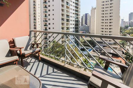 Varanda da Sala de apartamento à venda com 4 quartos, 189m² em Indianópolis, São Paulo