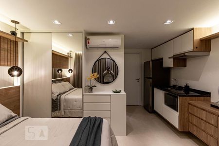 Cozinha/Sala/Quarto de kitnet/studio à venda com 1 quarto, 29m² em Indianópolis, São Paulo