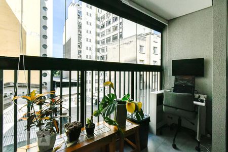 Sala - Varanda de kitnet/studio à venda com 1 quarto, 45m² em Santa Efigênia, São Paulo