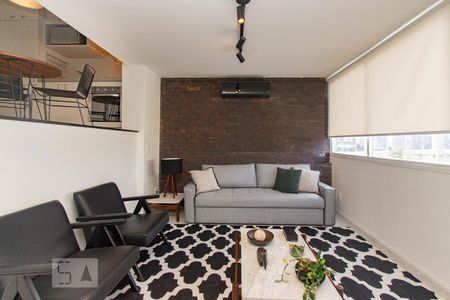 Sala de kitnet/studio para alugar com 1 quarto, 48m² em Vila Tramontano, São Paulo