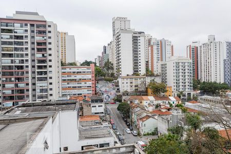 Vista da Sacada de kitnet/studio à venda com 1 quarto, 28m² em Cerqueira César, São Paulo