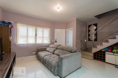 Sala de TV/Sala de Jantar de casa de condomínio à venda com 3 quartos, 100m² em Vila Homero Thon, Santo André