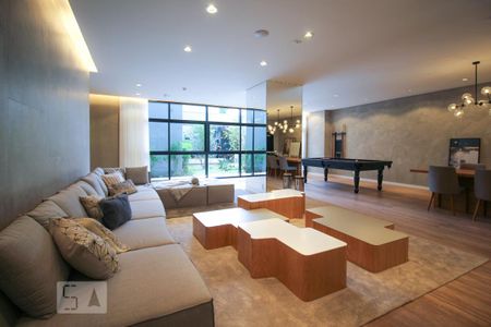 Studio para alugar com 28m², 1 quarto e sem vaga Studio para alugar com 28m², 1 quarto e sem vagaÁrea comum - Salão de festas
