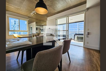 Sala/Cozinha de apartamento para alugar com 1 quarto, 62m² em Cidade Monções, São Paulo