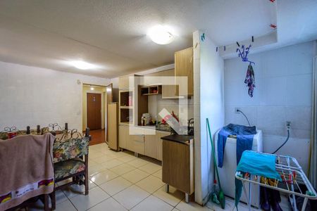 Sala/Cozinha de apartamento à venda com 2 quartos, 47m² em Campo Novo, Porto Alegre