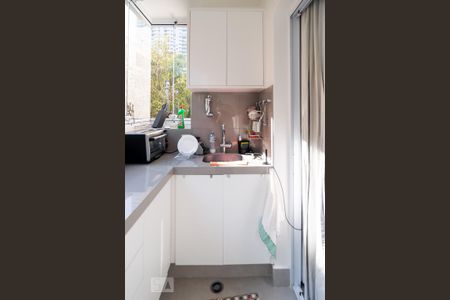 Varanda / Cozinha de apartamento à venda com 1 quarto, 31m² em Jardim Novo Santo Amaro, São Paulo