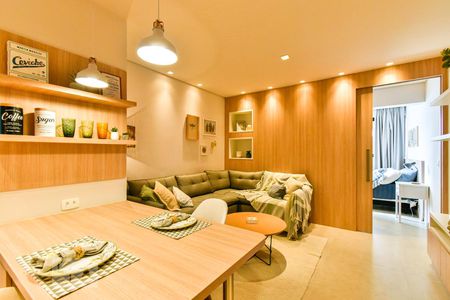 Sala de apartamento para alugar com 1 quarto, 48m² em Higienópolis, São Paulo