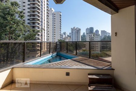 Varanda da Sala de apartamento para alugar com 4 quartos, 235m² em Vila Andrade, São Paulo