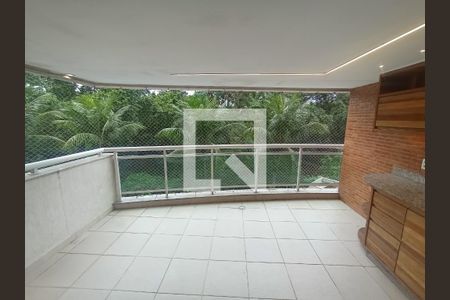 Varanda da sala de apartamento para alugar com 3 quartos, 133m² em Barra da Tijuca, Rio de Janeiro
