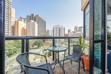 Varanda da Sala de apartamento para alugar com 1 quarto, 78m² em Bela Vista, São Paulo
