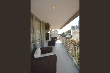 Varanda da Sala de apartamento para alugar com 1 quarto, 67m² em Botafogo, Rio de Janeiro