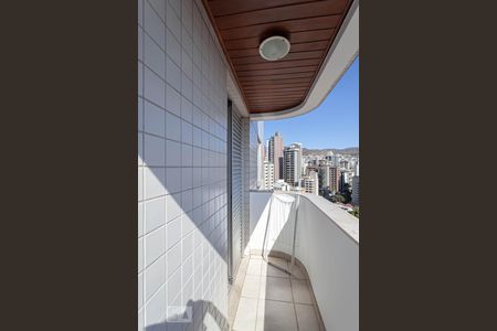 Varanda do quarto de apartamento à venda com 1 quarto, 52m² em Funcionários, Belo Horizonte