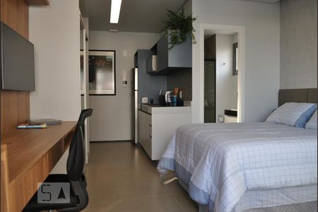 Studio para alugar com 38m², 1 quarto e sem vagaQuarto - Cozinha ao fundo