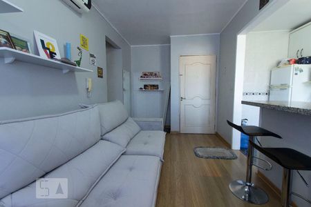 Detalhe Sala de apartamento à venda com 1 quarto, 49m² em Cristal, Porto Alegre