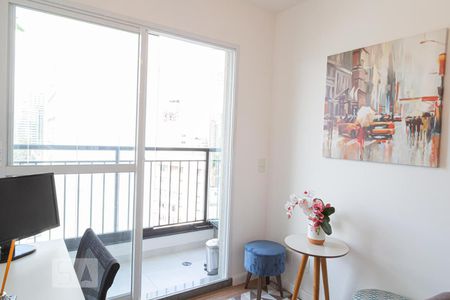 Varanda da Sala de kitnet/studio à venda com 1 quarto, 30m² em República, São Paulo