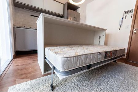 Studio para alugar com 32m², 1 quarto e 1 vagaDetalhe Cama