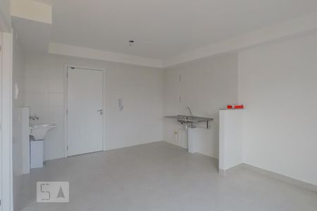 Cozinha integrada a sala de apartamento para alugar com 1 quarto, 32m² em Cambuci, São Paulo