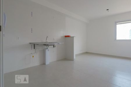 Cozinha integrada a sala de apartamento para alugar com 1 quarto, 32m² em Cambuci, São Paulo