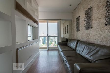 Sala de apartamento para alugar com 1 quarto, 51m² em Brooklin, São Paulo